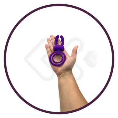 Foto 5 do produto Anel Peniano Duplo com Hastes Estimuladoras e Cápsula Vibratória - Vibe Ring | 12,4 x 6 cm | Disponível em 3 Cores