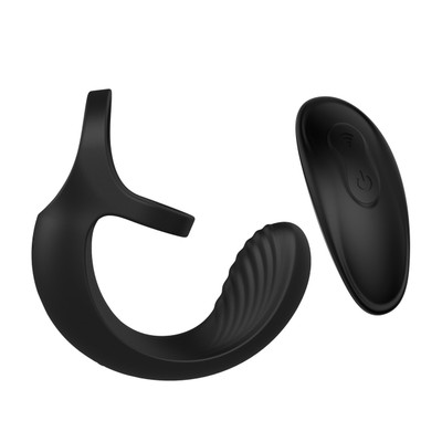 Foto 8 do produto Anel Peniano Duplo Recarregável com Estimulador de Escroto, 9 Modos de Vibração e Controle Remoto - Zero Tolerante Vibrating Ball Cradle | 18 x 2,3 cm