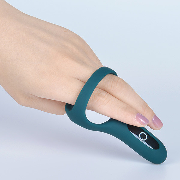 Anel Peniano Duplo Recarregável em Silicone com 7 Modos de Vibração com Controle Via Aplicativo - Magic Motion Rise - 8,9 x 5,1 cm - 9