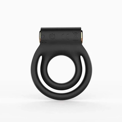 Foto 1 do produto Anel Peniano Duplo, Recarregável, em Silicone com Cápsula Vibratória e 10 Modos de Vibrações - Topo Toys | 5,4 x 2,4 cm