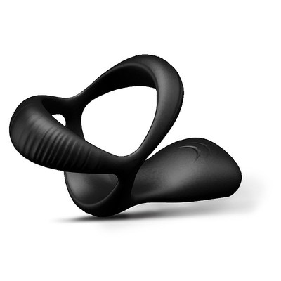 Foto 3 do produto Anel Peniano Duplo Recarregável em Silicone com Estimulador e 10 Modos de Vibração - Vibrative Triple