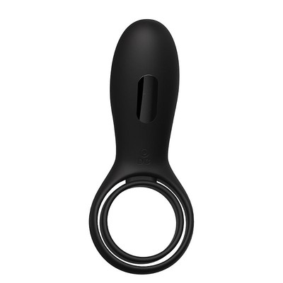 Foto 5 do produto Anel Peniano Duplo em Silicone com 10 Modos de Vibração e Carregamento via Cabo USB - Sexy Import | 11,4 x 3 cm