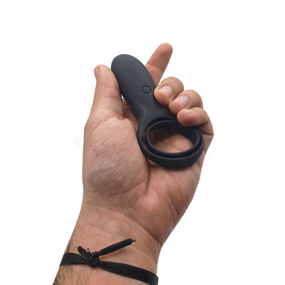 Foto 7 do produto Anel Peniano Duplo em Silicone com 10 Modos de Vibração e Carregamento via Cabo USB - Sexy Import | 11,4 x 3 cm