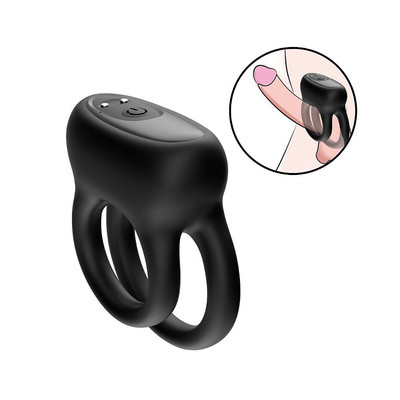 Foto 1 do produto Anel Peniano Duplo em Silicone com 9 Modos de Vibração e Carregamento por USB - Sexy Import | 6,7 x 5,5 cm