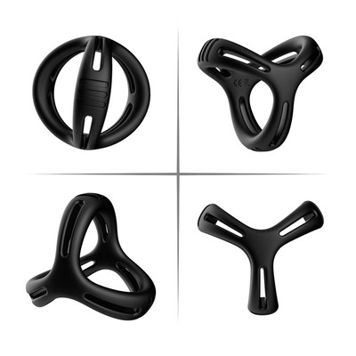 Foto 3 do produto Anel Peniano Duplo em Silicone com Detalhes Vazados - Cock Ring Stay Hard | 5,2 x 3,3 cm