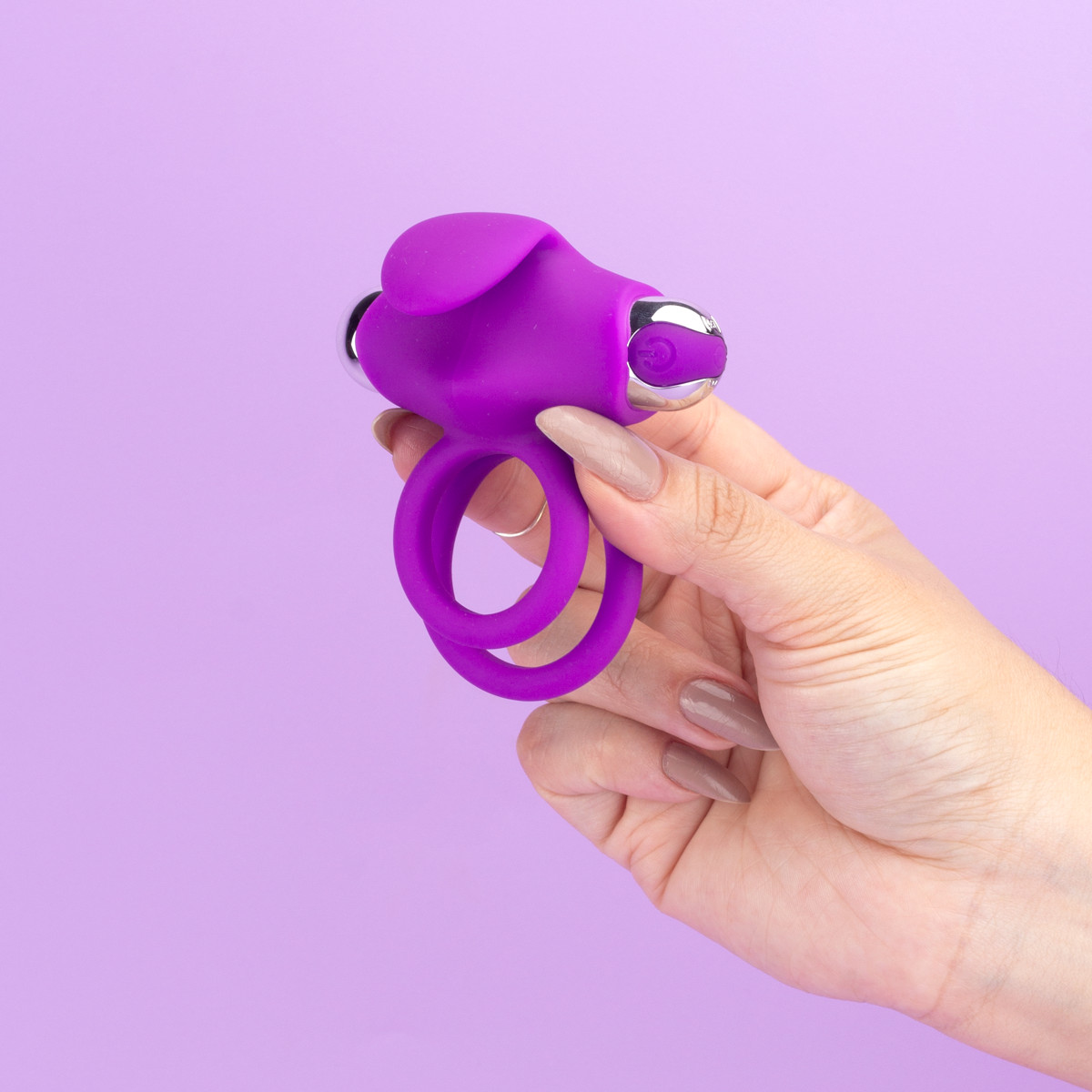 Anel Peniano Duplo em Silicone com Estimulador Clitoriano, Cápsula Vibratória e 10 Modos de Vibração - Exclusiva Argos - 5