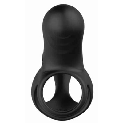Foto 4 do produto Anel Peniano Duplo em Silicone, com Estimulador Clitoriano e Próstata com 9 Modos de Vibração e Carregamento via USB - Penis Ring