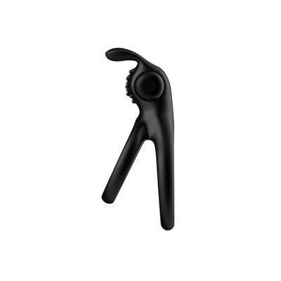 Foto 4 do produto Anel Peniano Duplo em Silicone com Estimulador de Clitóris, Nódulos e Cápsula Vibratória - Stay Hard