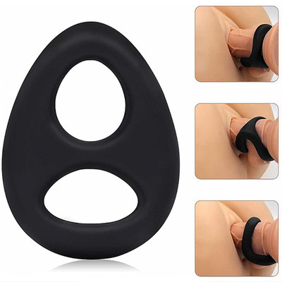 Foto 5 do produto Anel Peniano Duplo em Silicone - Sexy Import | 6,5 x 4,8 cm