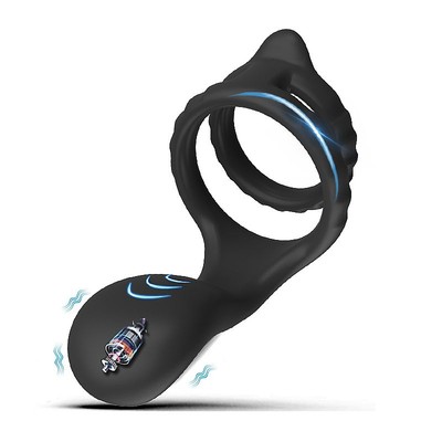 Anel Peniano Duplo em Silicone Soft Touch com Estimulador de Clitóris e 10 Modos de Vibração - Vibrative Dual Cock Ring