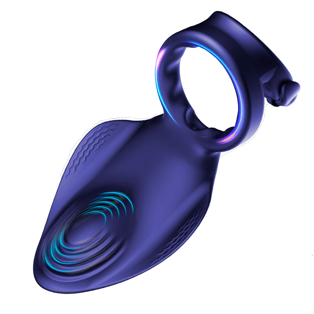 Anel Peniano e Escrotal em Silicone com Estimulador de Clitóris, Controle por App e 9 Modos de Vibração | 13 x 6 cm | Disponível em 2 Cores - 5