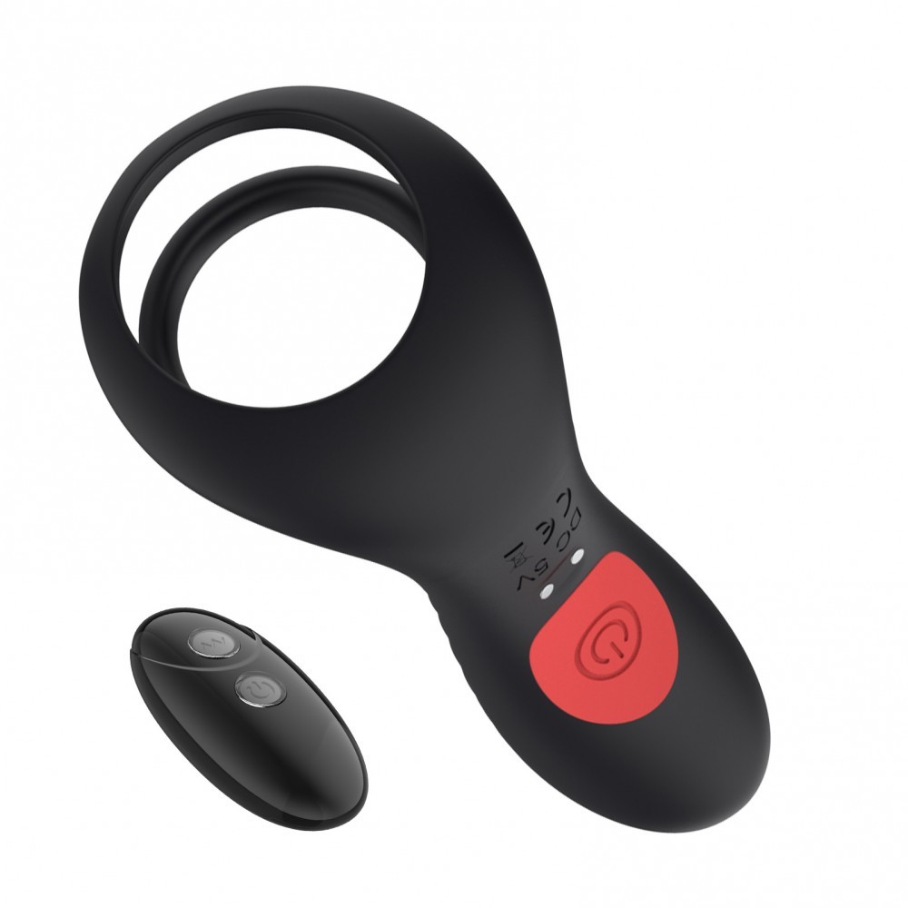 Anel Peniano e Escroto, Recarregável com Estimulador de Clitóris, 7 Modos de Vibração e Controle Remoto Sem Fio - I-Moon Overlord | 13,5 x 3,5 cm - 2