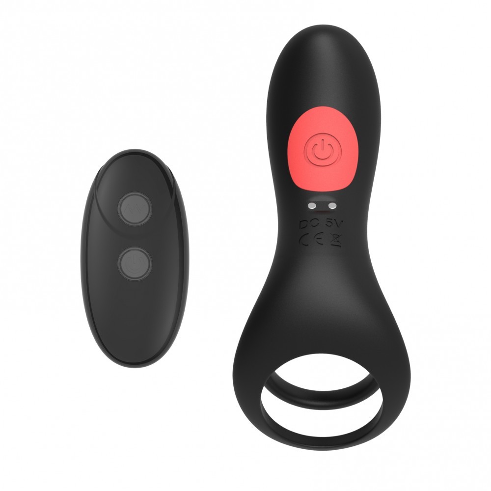 Anel Peniano e Escroto, Recarregável com Estimulador de Clitóris, 7 Modos de Vibração e Controle Remoto Sem Fio - I-Moon Overlord | 13,5 x 3,5 cm - 6