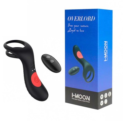 Foto 1 do produto Anel Peniano e Escroto, Recarregável com Estimulador de Clitóris, 7 Modos de Vibração e Controle Remoto Sem Fio - I-Moon Overlord | 13,5 x 3,5 cm