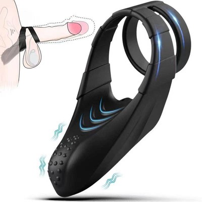 Foto 1 do produto Anel Peniano e de Escroto em Silicone com 10 Modos de Vibrações - Pleasure Dreams