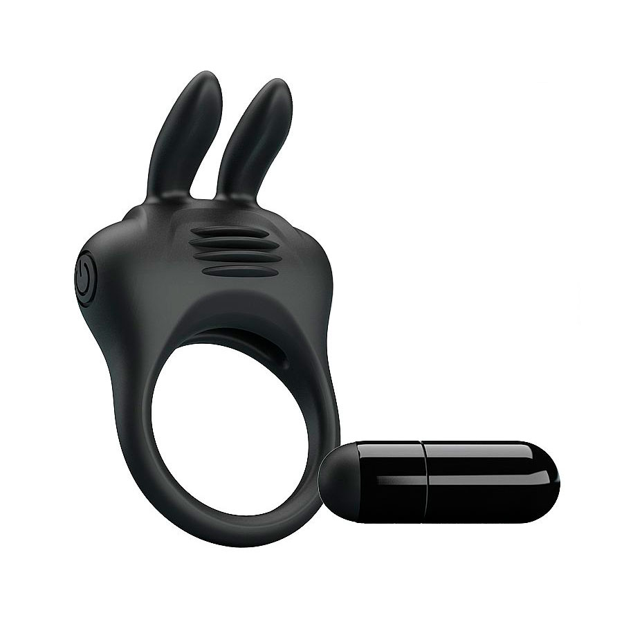 Anel Peniano com Estimulador de Clitóris em Forma de Orelha de Coelho com Vibração Única e Potente - Pretty Love Davion | 4 x 8 cm - 5