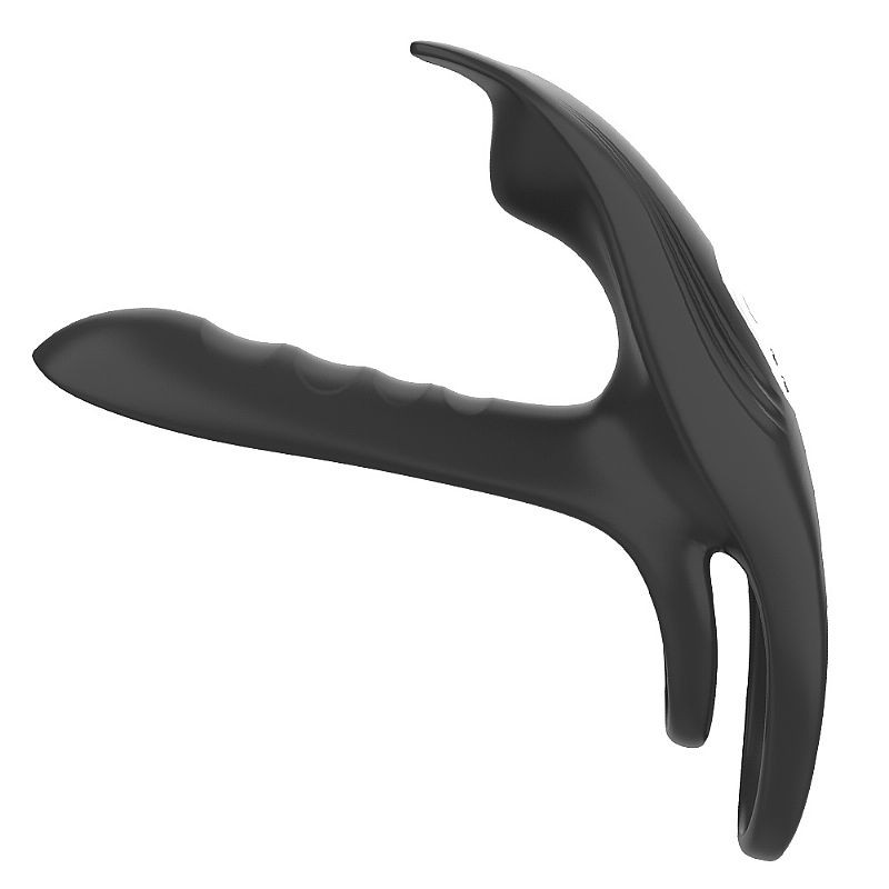 Anel Peniano com Extensor, Alça para Escroto, Estimulador Clitoriano em Silicone, 12 Modos Vibrações e App Interativo - SI Alex - 5