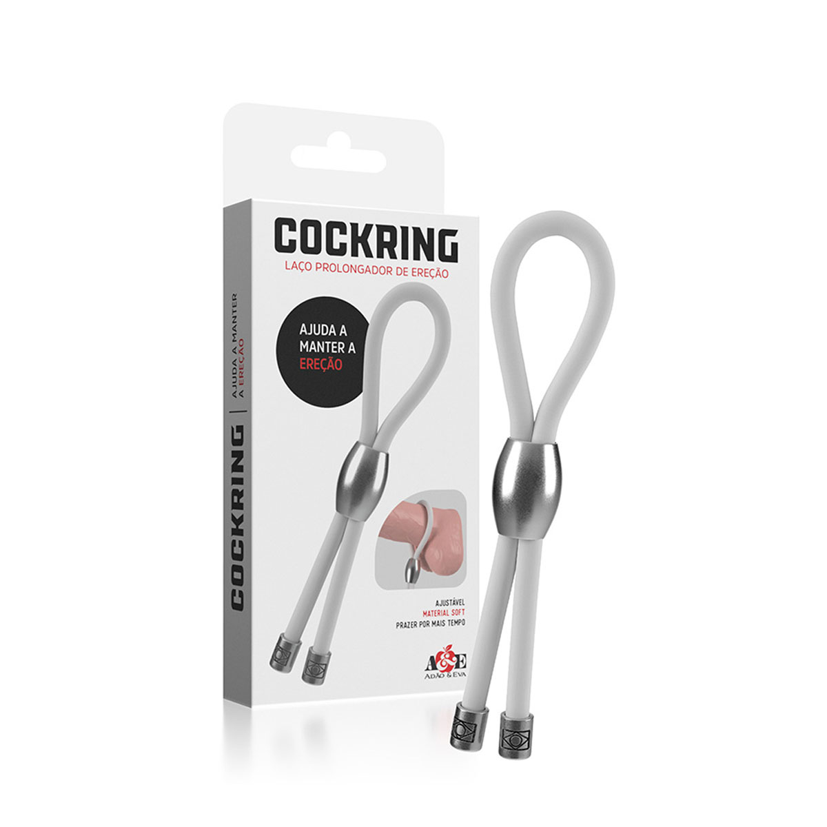 Anel Peniano em Forma de Laço que Prolonga a Ereção e Retarda a Ejaculação - Adão e Eva | Disponível em 2 Cores - 3