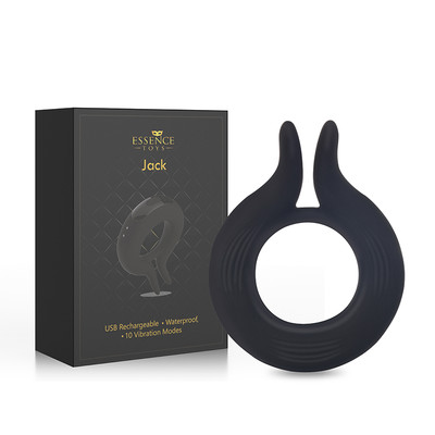 Foto 1 do produto Anel Peniano Luxuoso em Silicone com Estimulador de Clitóris, 10 Modos de Vibração e Carregamento Via Cabo USB - Adão & Eva Essence Toys Jack