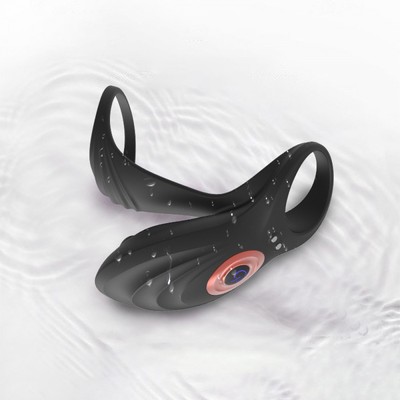 Foto 3 do produto Anel Peniano Recarregável com Estimulador de Clitóris e 10 Modos de Vibração - Locked Ring