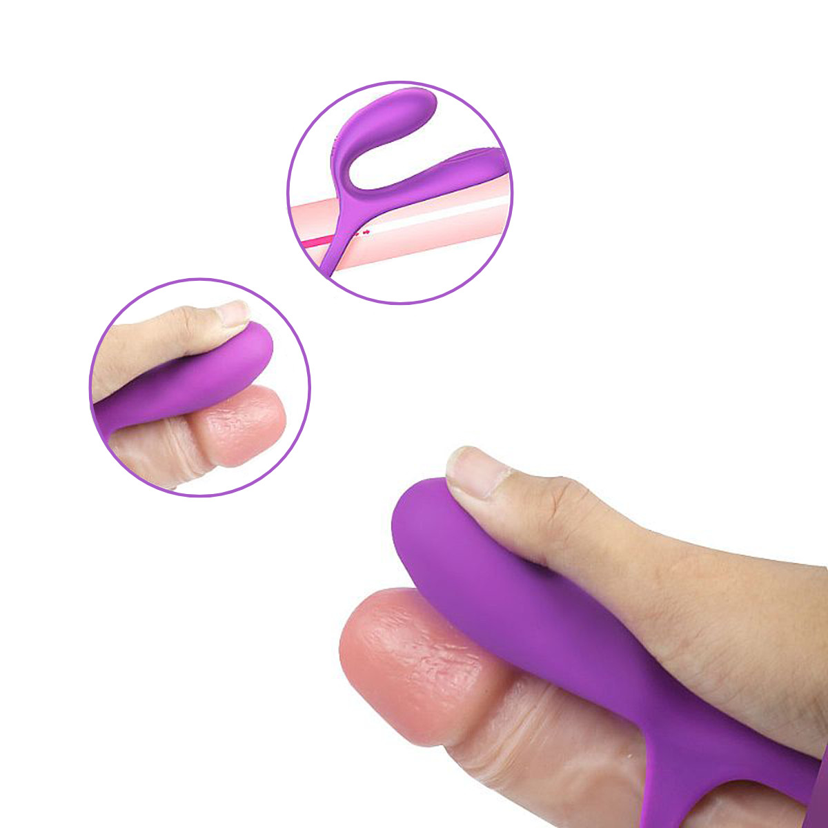 Anel Peniano em Silicone com Estimulador de Clitóris, 9 Modos de Vibração, Controle Remoto sem Fio e Recarregável - S-Hande Asta-RCT | Disponível em 2 Cores - 9