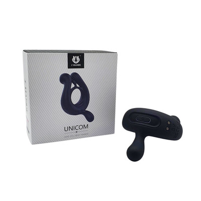Foto 1 do produto Anel Peniano Recarregável em Silicone com 9 Modos de Vibração, Estimuladores de Clintoniano e Texturas Massageadoras - S-Hande Unicom | 7 x 6,5 cm