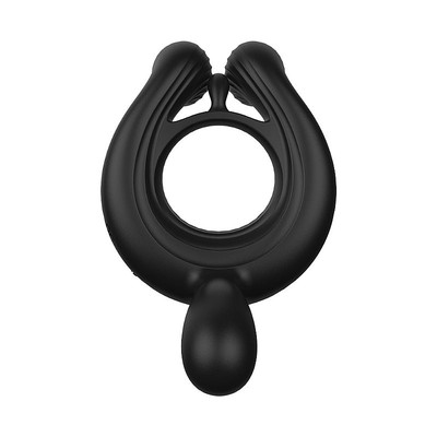 Foto 3 do produto Anel Peniano Recarregável em Silicone com 9 Modos de Vibração, Estimuladores de Clintoniano e Texturas Massageadoras - S-Hande Unicom | 7 x 6,5 cm