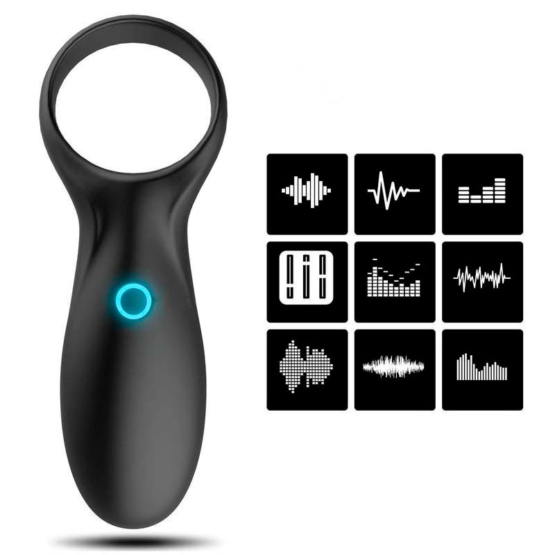 Anel Peniano Recarregável em Silicone Aveludado com 10 Modos de Vibrações - Pleasure Dreams | 10,5 x 4 cm - 5