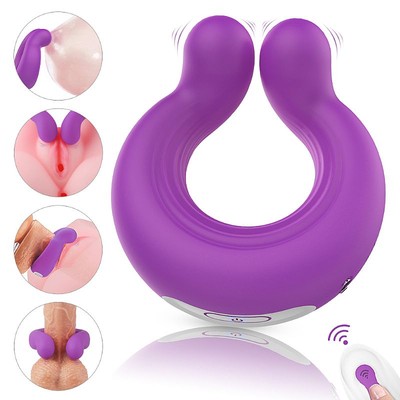 Foto 4 do produto Anel Peniano Recarregável em Silicone com Texturas Massageadoras, 9 Modos de Vibração e Controle Remoto - S-Hande London Eye-RCT | 7,5 x  2,5 cm