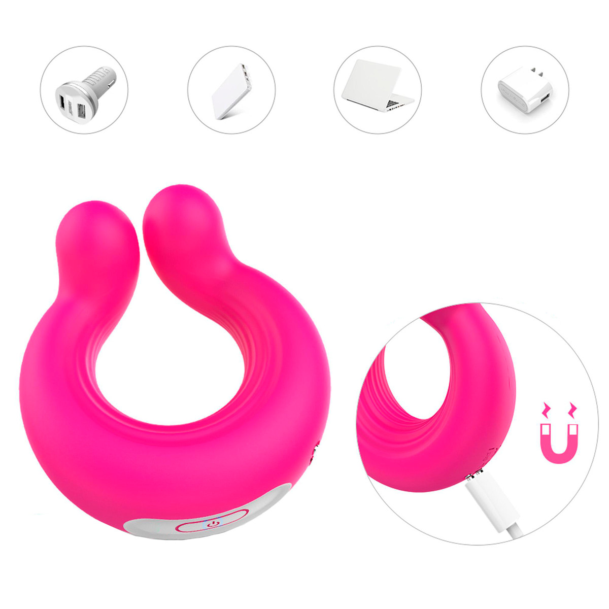 Anel Peniano em Silicone com Texturas Massageadoras, 9 Modos de Vibração e Controle Remoto Sem Fio - S-Hande London Eye-RCT | Disponível em 2 Cores - 4