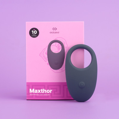 Anel Peniano em Silicone com 10 Modos de Vibração e Carregamento via Cabo USB - Exclusiva Maxthor