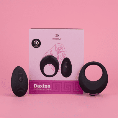 Foto 1 do produto Anel Peniano em Silicone com 10 Vibrações Poderosas, Recarregável e Controle Remoto sem Fio - Exclusiva Daxton