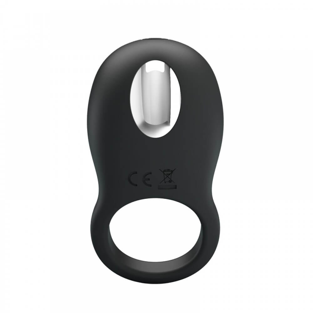 Anel Peniano em Silicone com 12 Modos de Vibração, Estimulador Clitoriano, Cerdas e Língua - Pretty Love Ring Shaking II | 8 x 4,3 cm - 4