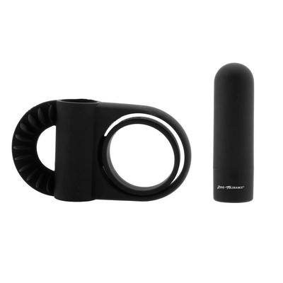Foto 2 do produto Anel Peniano em Silicone com Alça Flexível, Cápsula Vibratória, 9 Modos de Vibração e Carregamento Via Cabo USB - Zero Tolerance Bell Ringer