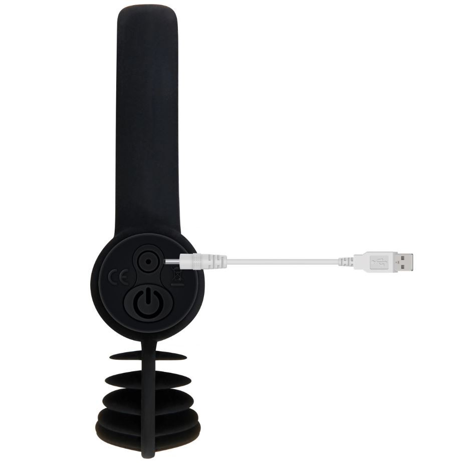 Anel Peniano em Silicone com Alça Flexível, Cápsula Vibratória, 9 Modos de Vibração e Carregamento Via Cabo USB - Zero Tolerance Bell Ringer - 5