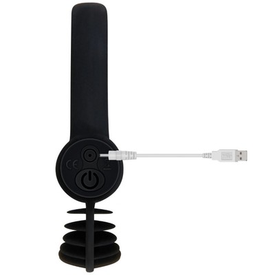 Foto 5 do produto Anel Peniano em Silicone com Alça Flexível, Cápsula Vibratória, 9 Modos de Vibração e Carregamento Via Cabo USB - Zero Tolerance Bell Ringer