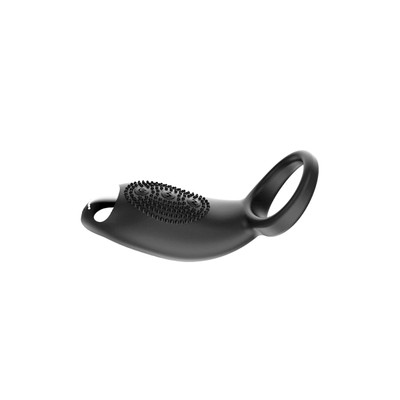 Foto 3 do produto Anel Peniano em Silicone Aveludado com Cerdas Estimuladoras, 10 Modos de Vibração e Carregamento via Cabo USB - Vibe Duke | 10,7 x 3,9 cm