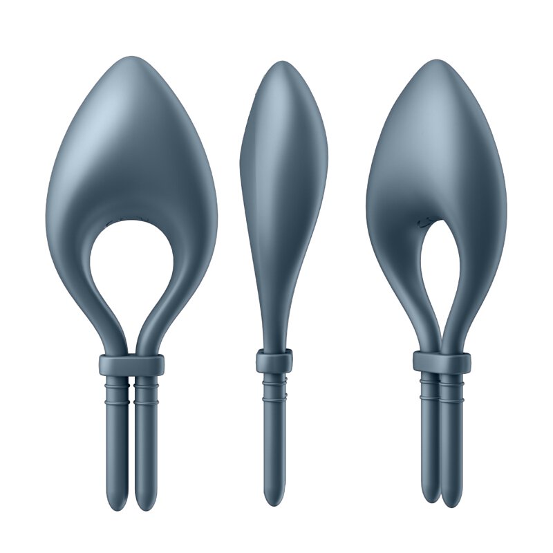 Anel Peniano em Silicone Macio com 12 Modos de Vibrações Potentes , App Control e Á Prova D'água - Satisfyer Bullseye - 2