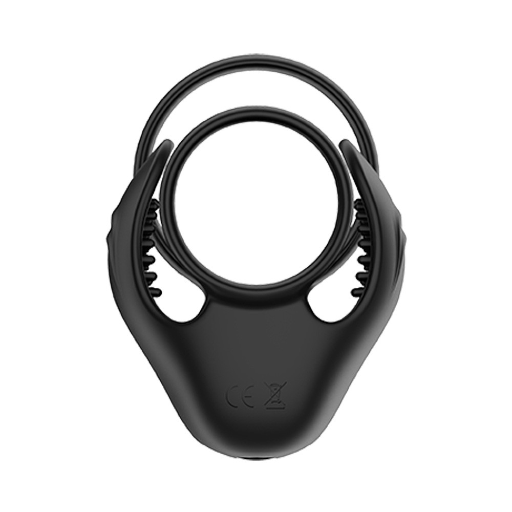 Anel Peniano em Silicone com Massageador de Períneo, 10 Modos de Vibração e Carregamento Via Cabo USB - Funejoy | 12,5 x 3,8 cm - 10