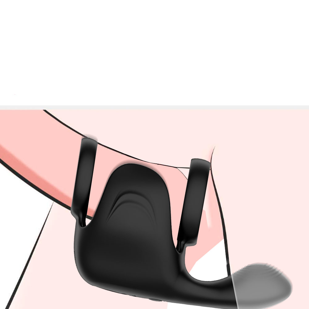 Anel Peniano em Silicone com Massageador de Períneo, 10 Modos de Vibração e Carregamento Via Cabo USB - Funejoy | 12,5 x 3,8 cm - 11