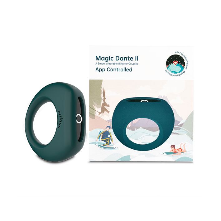 Anel Peniano em Silicone com 7 Modos de Vibração e Interação por Aplicativo, Recarregável - Magic Dante ll | 6 x 5,2 cm - 6