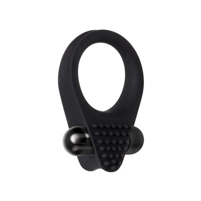 Foto 4 do produto Anel Peniano em Silicone com Cápsula Vibratória de Vibração Única e Cerdas Massageadoras - Zero Tolerance Black Knight | 5,9 x 3,8 cm