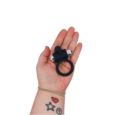 Anel Peniano em Silicone Resistente com Estimulador de Coelho e Bullet com 1 Vibração - You Vibe | 7,6 x 5,9 cm