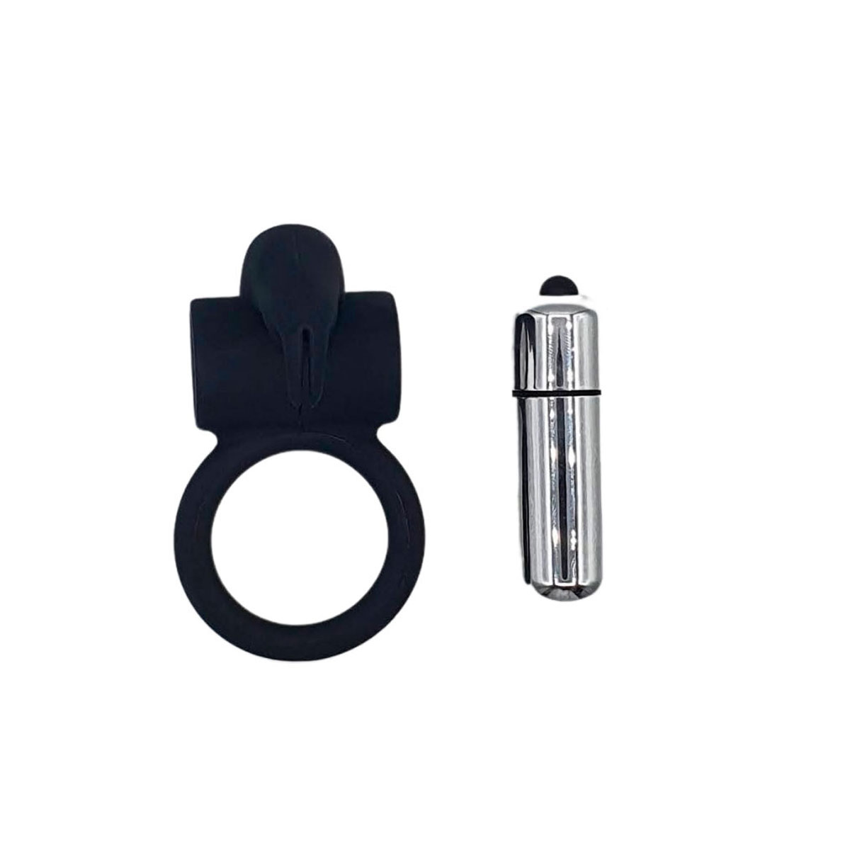 Anel Peniano em Silicone Resistente com Estimulador de Coelho e Bullet com 1 Vibração - You Vibe | 7,6 x 5,9 cm - 3