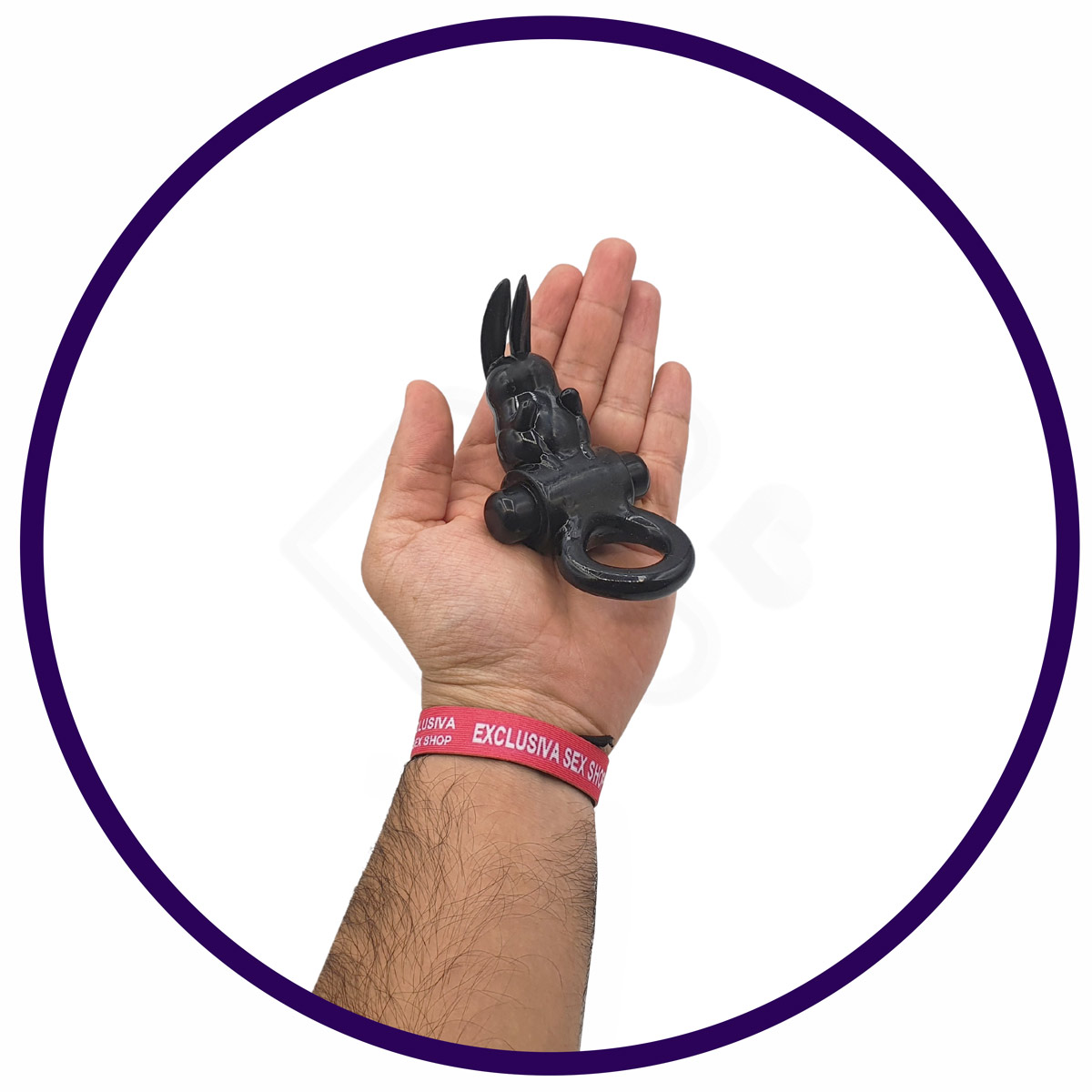 Anel Peniano em TPR com 10 Modos de Vibração e Estimulador de Clitóris em Forma de Coelho - Exciting Ring | 11,1 x 6,2 cm - 9