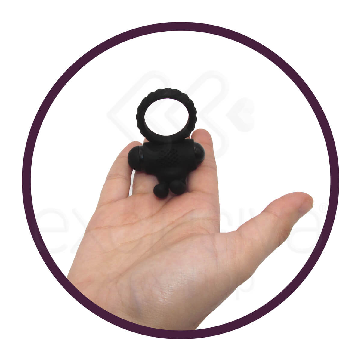 Anel Peniano com Vibração Única e Estimulador Clitoriano em Forma de Coelho - Pretty Eudora - 4