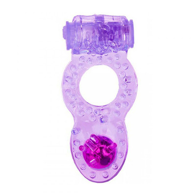 Anel Peniano com Mini Cápsula Vibratória, Estimulador de Clítoris, Cerdas e Pérola | Disponível em 5 Cores