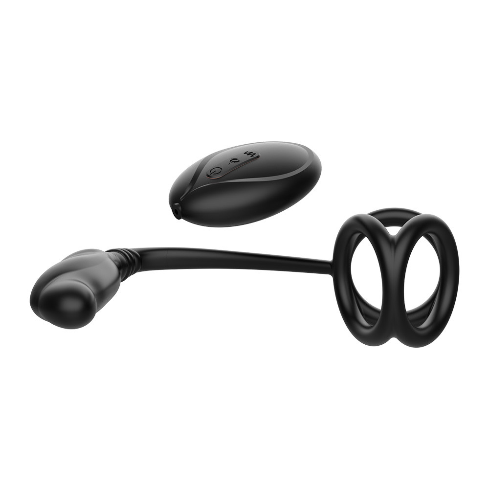 Anel para Pênis e Escroto Recarregável com Estimulador de Próstata e 10 Níveis de Vibração - FeiQu Kevin - 3