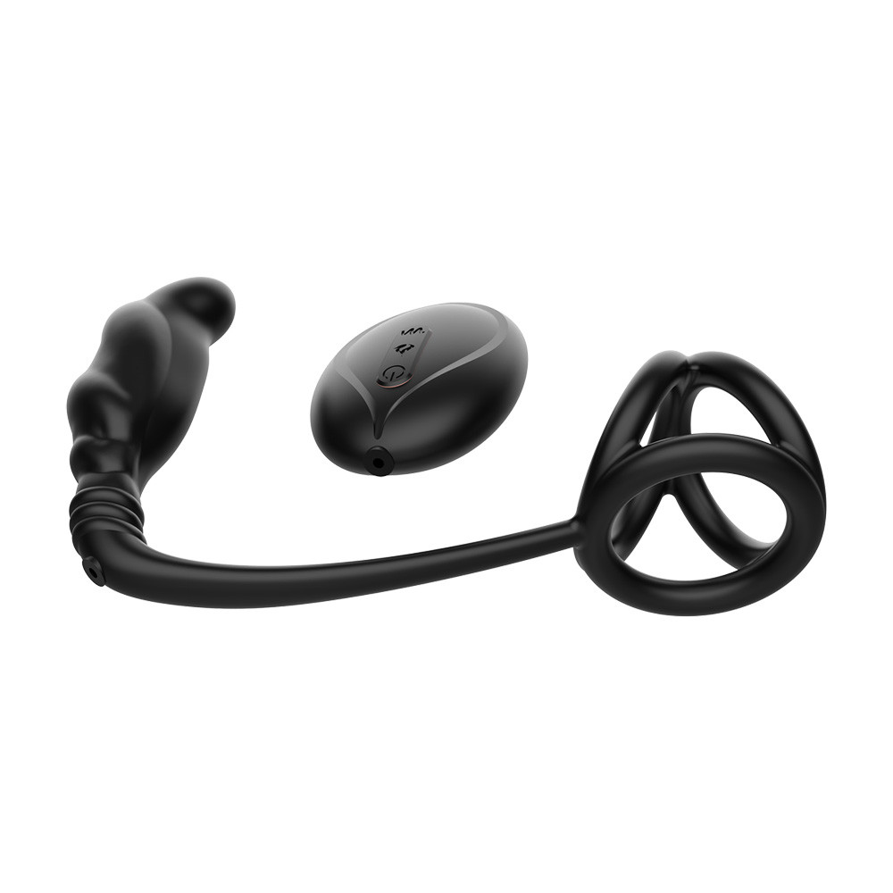 Anel para Pênis e Escroto Recarregável com Estimulador de Próstata e 10 Níveis de Vibração - FeiQu Kevin - 5