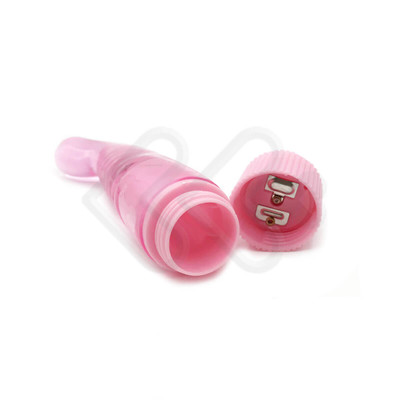 Foto 5 do produto Vibrador Estimulador de Ponto G em Silicone Translúcido com Vibração Multivelocidade - Angel Vibrator - 15,2 x 4 cm